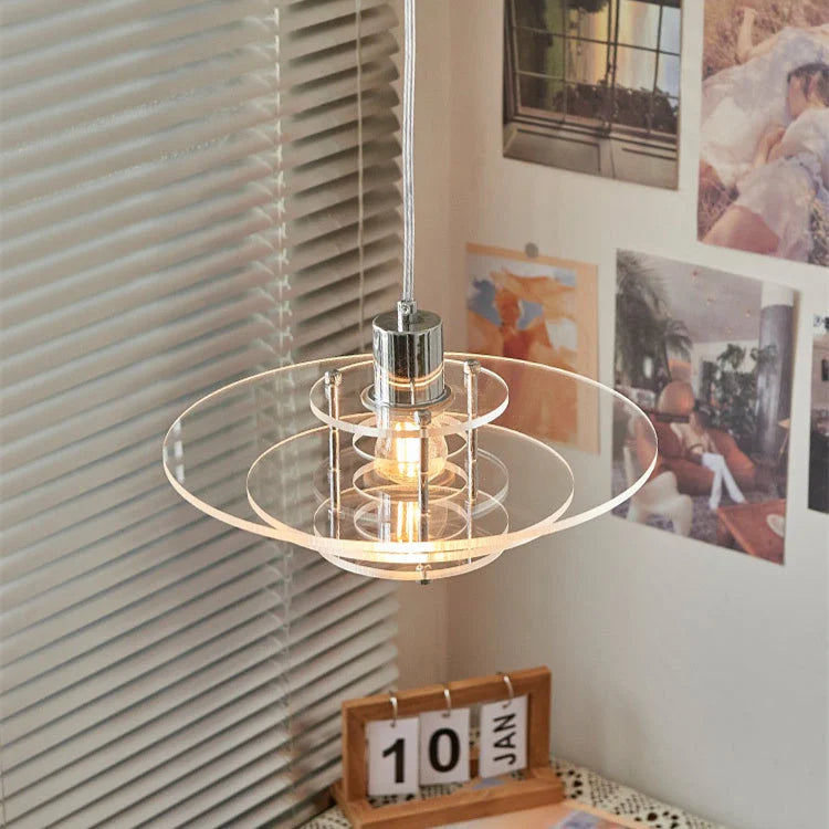 Hanglamp Schotel — acryl en metaal, E27, 30 cm — afbeelding 2