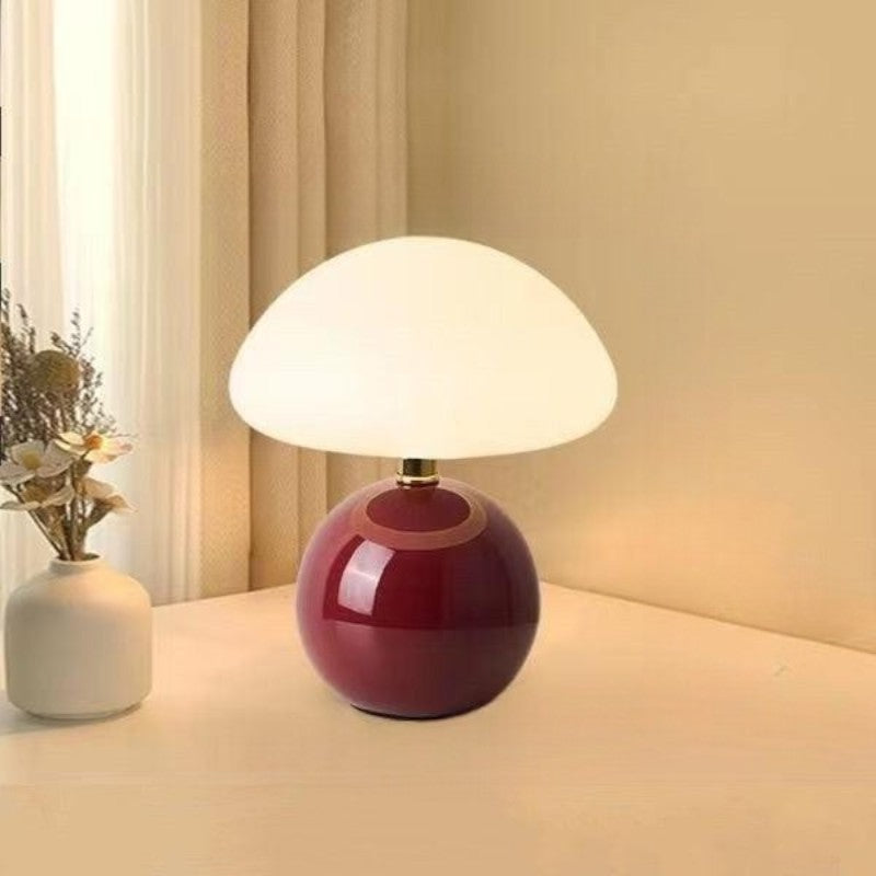 Tafellamp Paddenstoel — keramiek, drie lichtkleuren — afbeelding 7