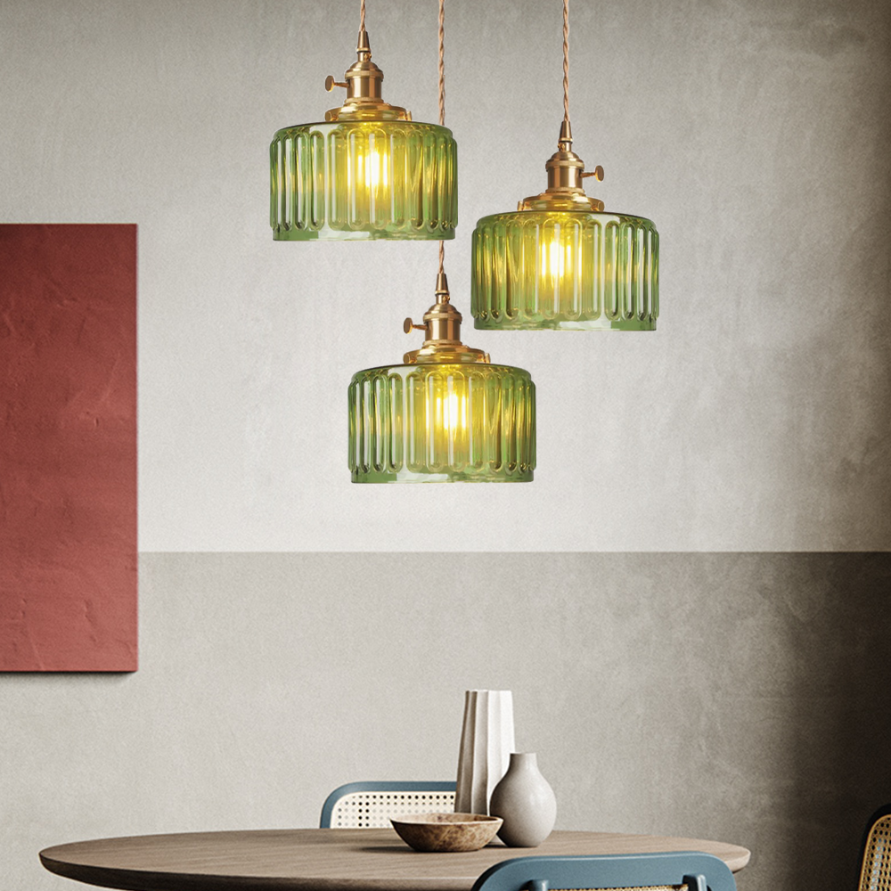 Hanglamp Cilinder — glazen kap, instelbare hoogte — afbeelding 2