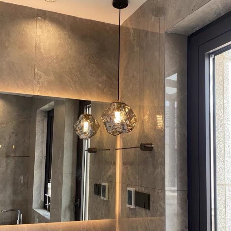 Hanglamp Lava — glas en koper, fitting G9, Ø 15 cm — afbeelding 2