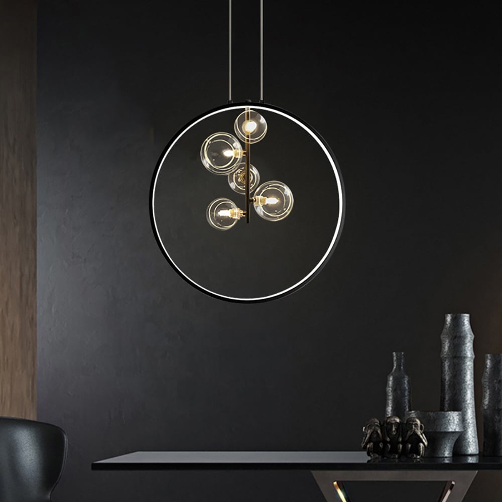 Hanglamp Glazen Bol — keramische fitting E27, 40 cm — afbeelding 3