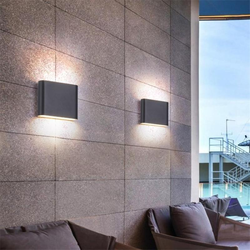 Buitenwandlamp Rechthoek — aluminium, 6 of 12 W — afbeelding 3