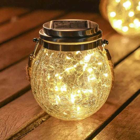 Buitenlamp IJsglas — zonne-energie, wandmontage — afbeelding 1