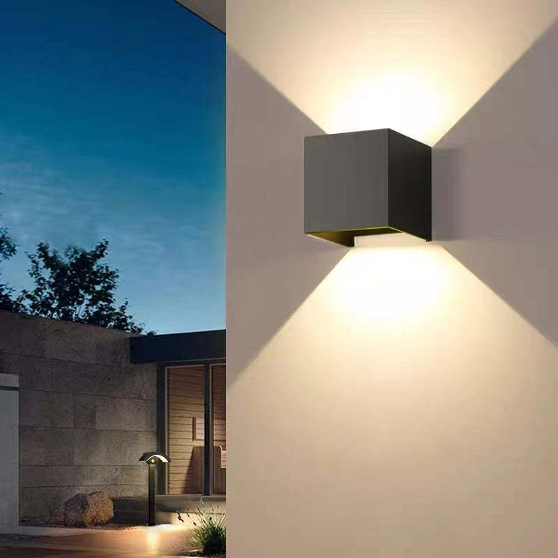 Wandlamp Kubus — aluminium, 6 of 10 W, binnen en buiten — afbeelding 1
