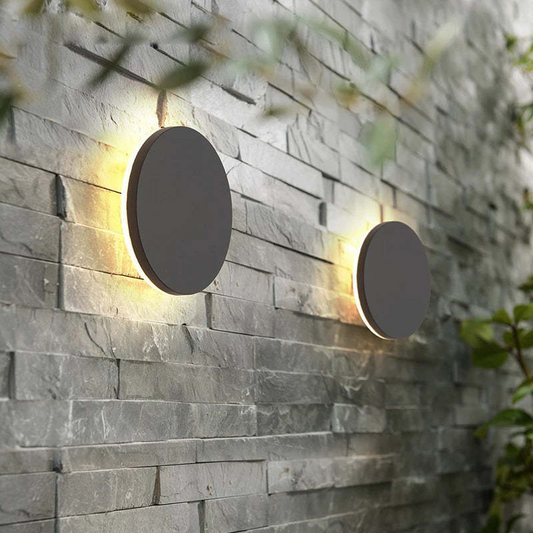 Buitenwandlamp Cirkel — rond of vierkant, 18 cm, IP65 — afbeelding 1