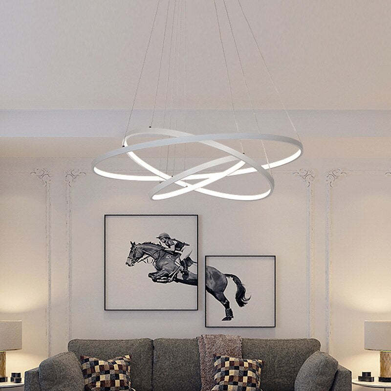 Hanglamp Yumanira — drie ringen, met afstandsbediening — afbeelding 2