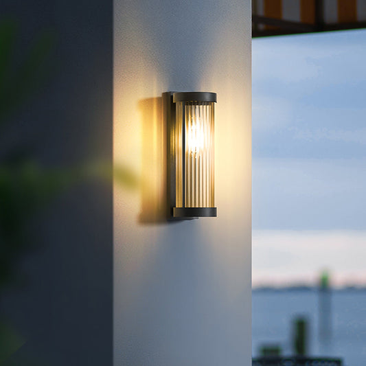 Buitenwandlamp Cilinder — metaal en glas, IP65 — afbeelding 1