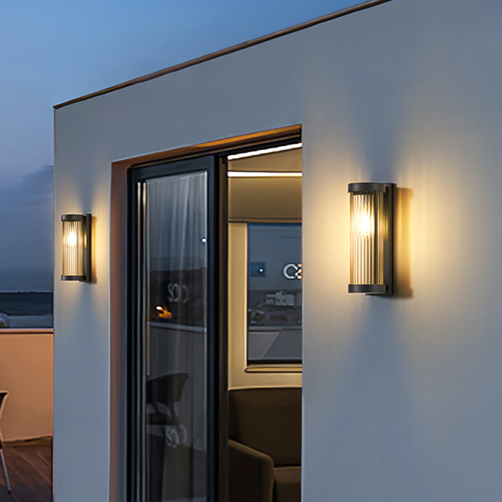 Buitenwandlamp Cilinder — metaal en glas, IP65 — afbeelding 2