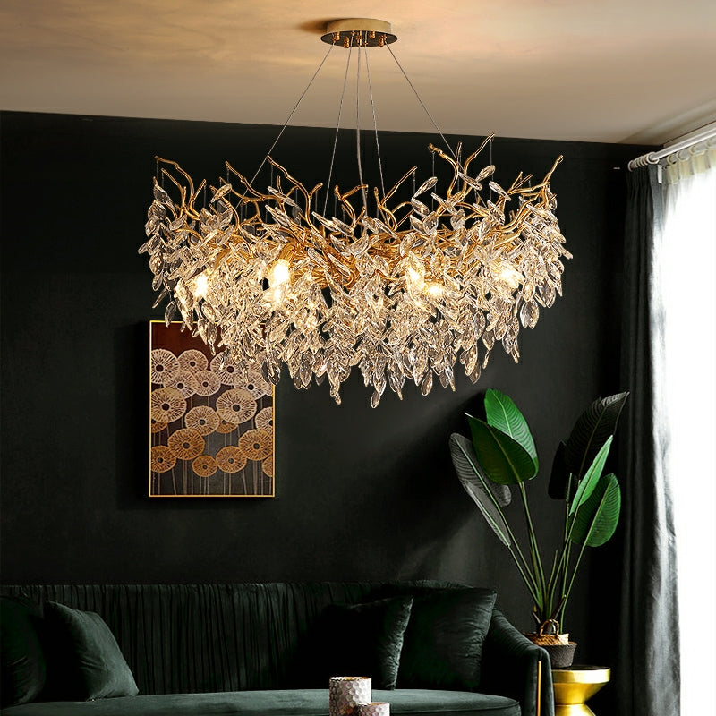 Kroonluchter Takken — kristal en aluminium, G9 — afbeelding 2