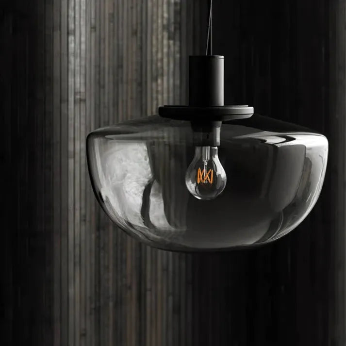 Hanglamp Glazen Bol — metaal en glas, 22 of 35 cm — afbeelding 1