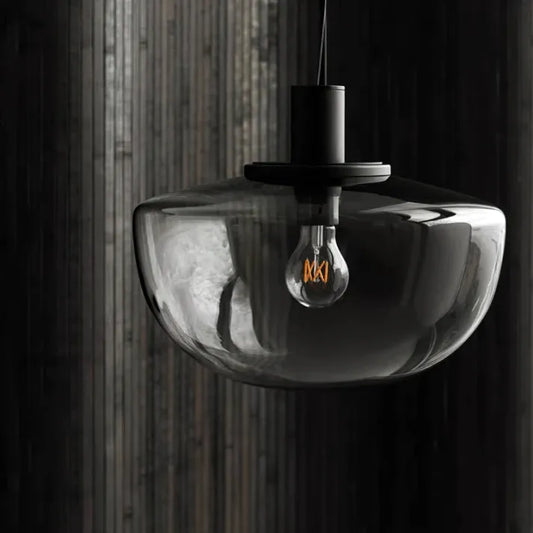 Hanglamp Glazen Bol — metaal en glas, 22 of 35 cm — afbeelding 1