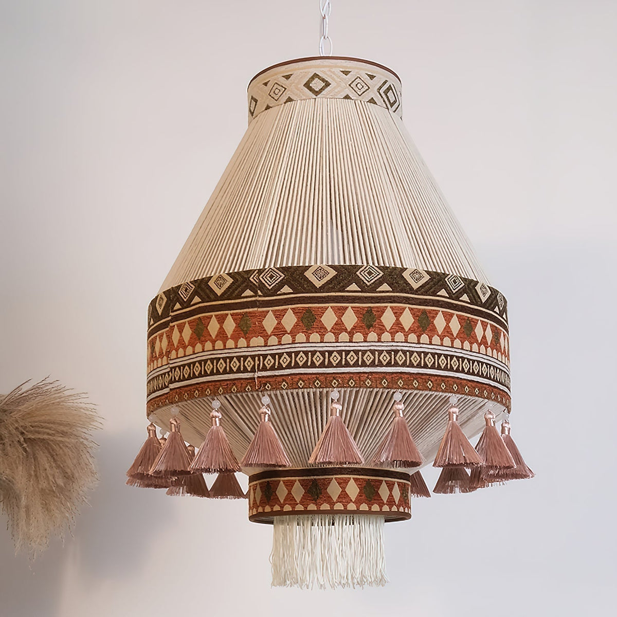 Hanglamp Franje — geweven linnen, fitting E27 — afbeelding 5