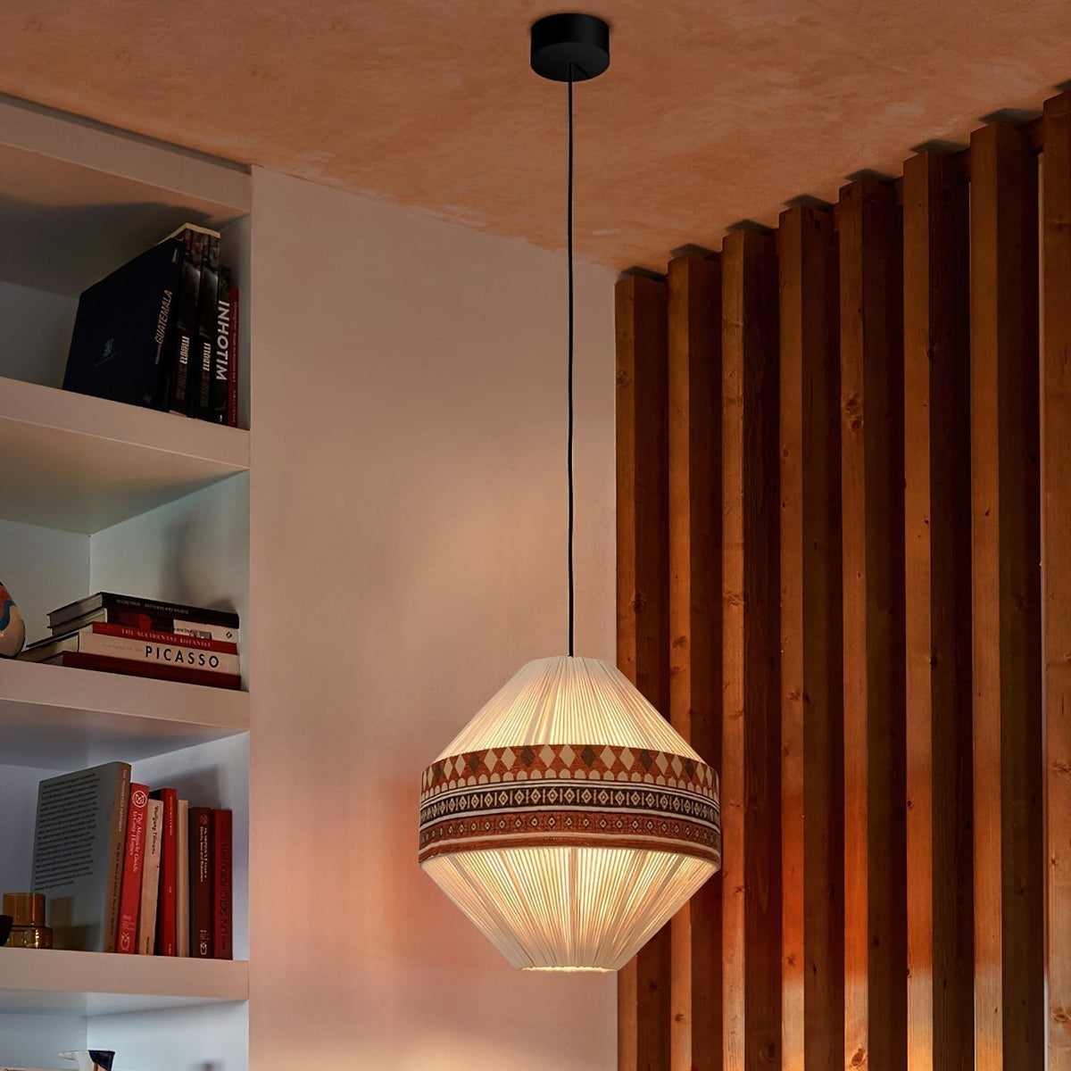 Hanglamp Franje — geweven linnen, fitting E27 — afbeelding 13