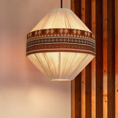 Hanglamp Franje — geweven linnen, fitting E27 — afbeelding 1