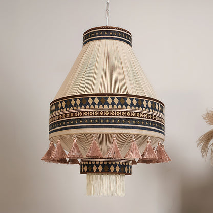 Hanglamp Franje — geweven linnen, fitting E27 — afbeelding 4