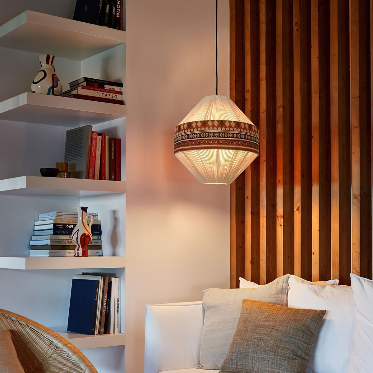Hanglamp Franje — geweven linnen, fitting E27 — afbeelding 11