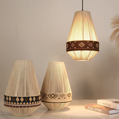 Hanglamp Franje — geweven linnen, fitting E27 — afbeelding 6
