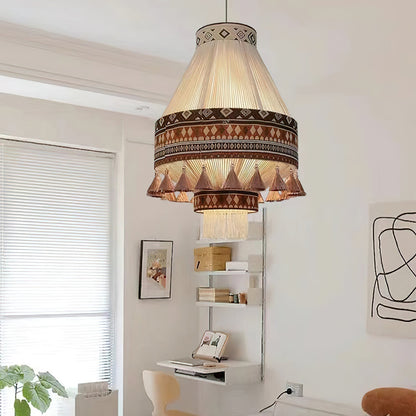 Hanglamp Franje — geweven linnen, fitting E27 — afbeelding 2