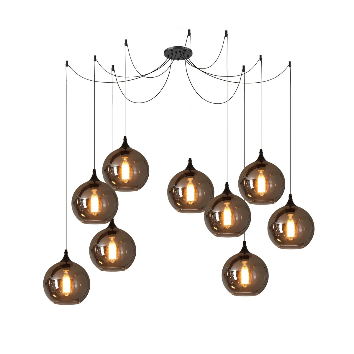 Hanglamp Fles — rookglas, fitting E27, zeven maten — afbeelding 23