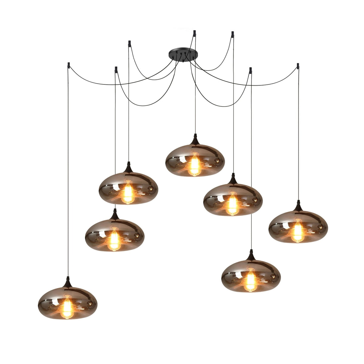 Hanglamp Fles — rookglas, fitting E27, zeven maten — afbeelding 17
