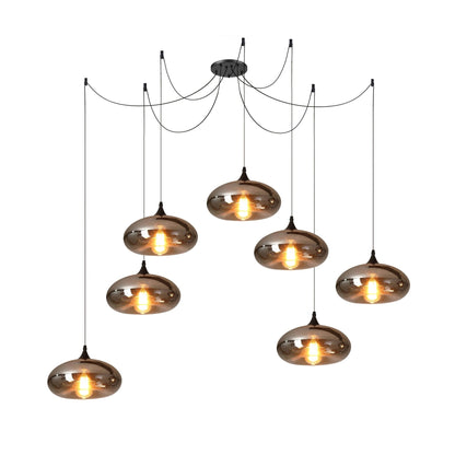 Hanglamp Fles — rookglas, fitting E27, zeven maten — afbeelding 17