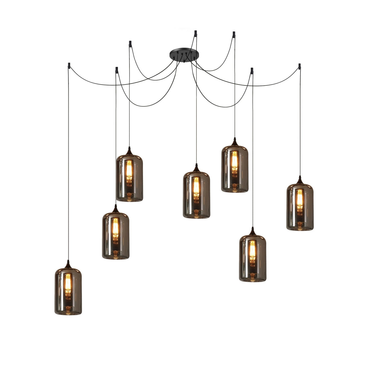 Hanglamp Fles — rookglas, fitting E27, zeven maten — afbeelding 20