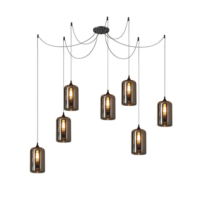 Hanglamp Fles — rookglas, fitting E27, zeven maten — afbeelding 20