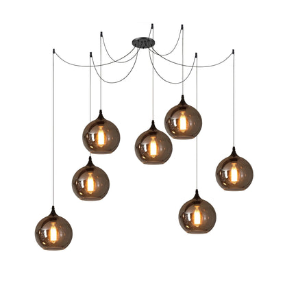 Hanglamp Fles — rookglas, fitting E27, zeven maten — afbeelding 18