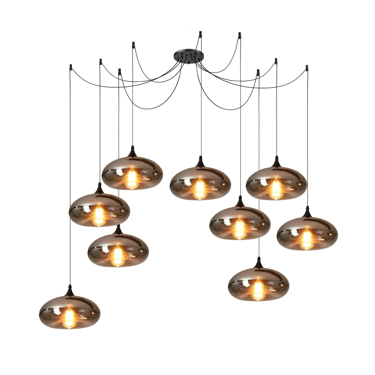 Hanglamp Fles — rookglas, fitting E27, zeven maten — afbeelding 22