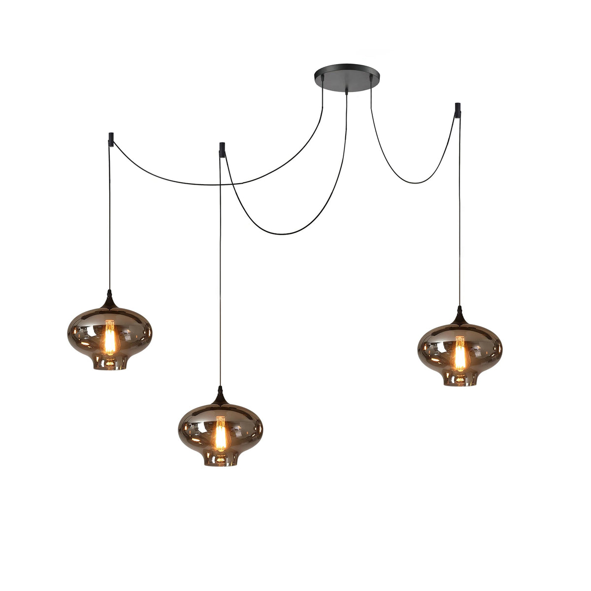 Hanglamp Fles — rookglas, fitting E27, zeven maten — afbeelding 9