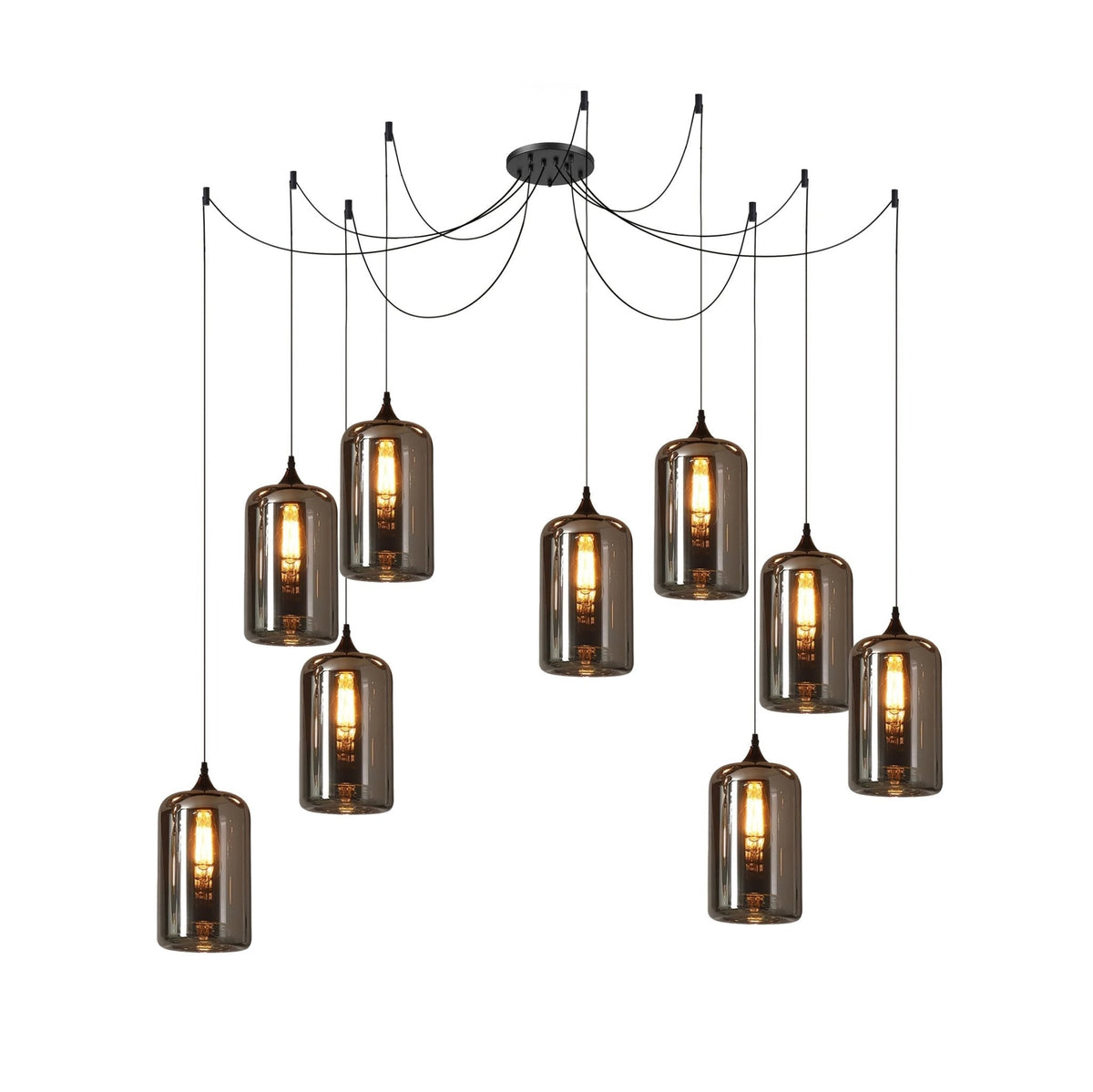 Hanglamp Fles — rookglas, fitting E27, zeven maten — afbeelding 25