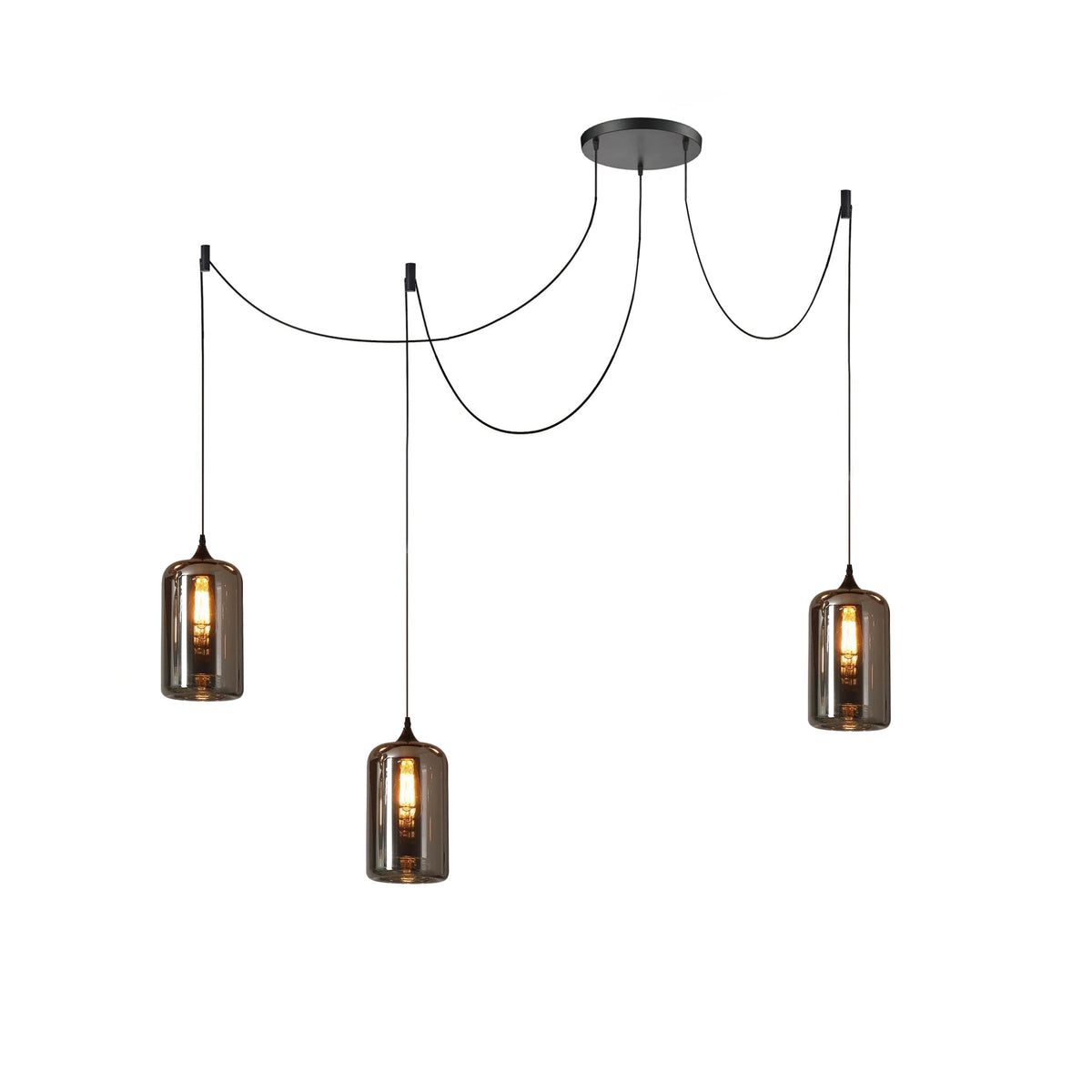 Hanglamp Fles — rookglas, fitting E27, zeven maten — afbeelding 10