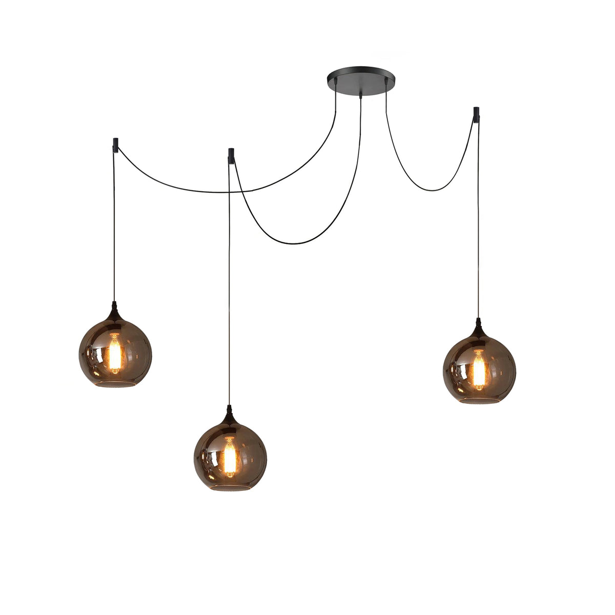 Hanglamp Fles — rookglas, fitting E27, zeven maten — afbeelding 8