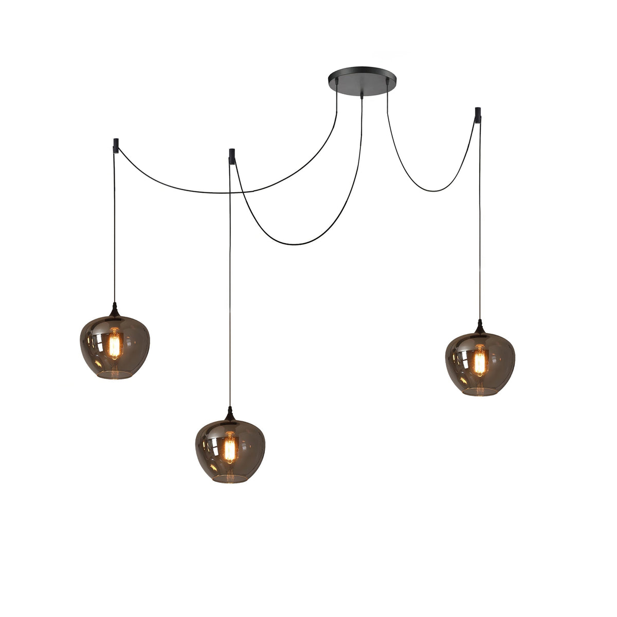 Hanglamp Fles — rookglas, fitting E27, zeven maten — afbeelding 11