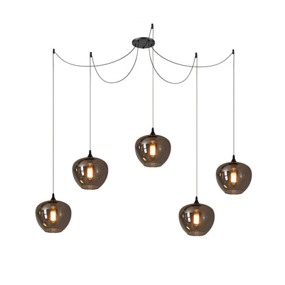Hanglamp Fles — rookglas, fitting E27, zeven maten — afbeelding 16