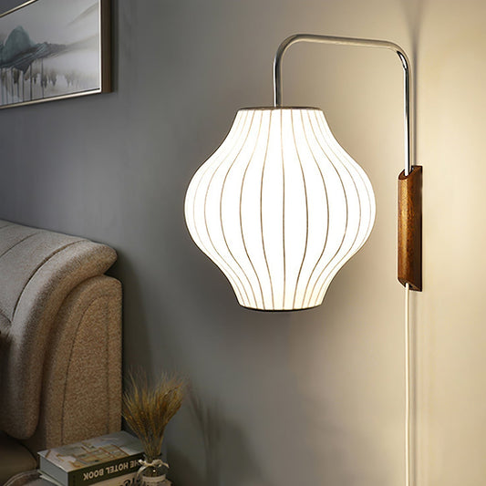 Wandlamp Nelson — notenhout, staal en metaal — afbeelding 1