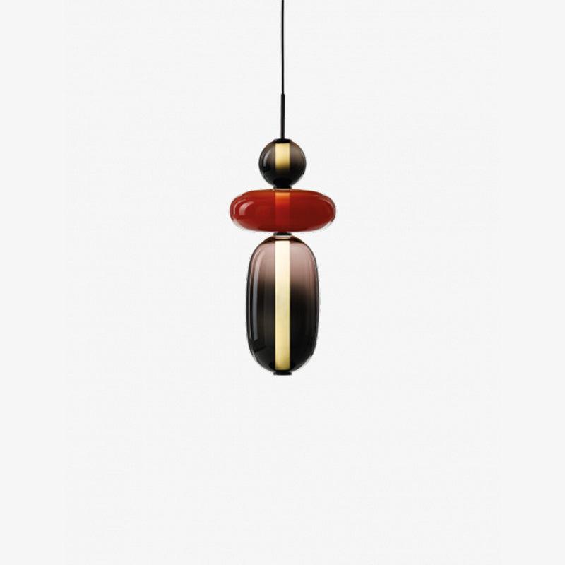 Hanglamp Kandij — gekleurd glas, geïntegreerde led — afbeelding 6