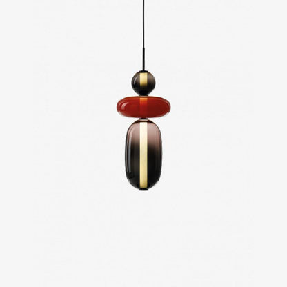 Hanglamp Kandij — gekleurd glas, geïntegreerde led — afbeelding 6