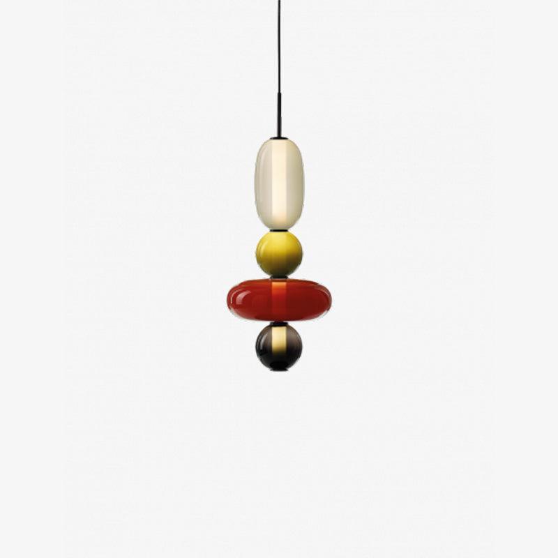 Hanglamp Kandij — gekleurd glas, geïntegreerde led — afbeelding 9