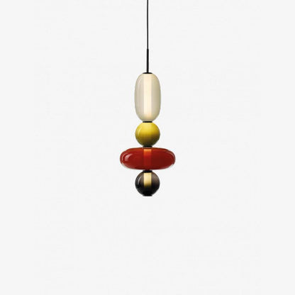 Hanglamp Kandij — gekleurd glas, geïntegreerde led — afbeelding 9
