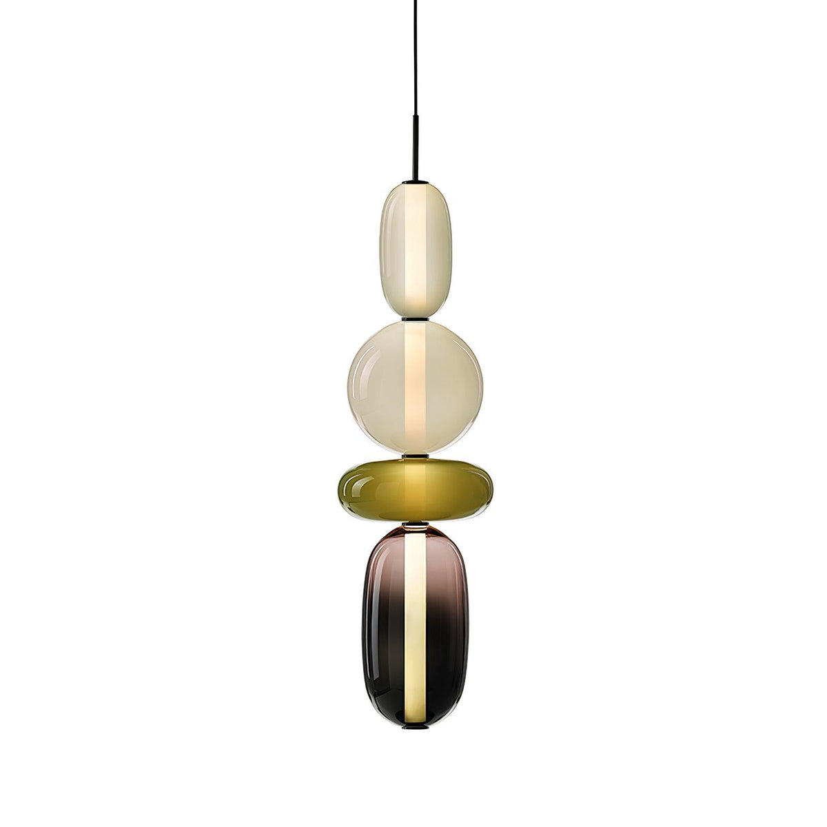 Hanglamp Kandij — gekleurd glas, geïntegreerde led — afbeelding 14