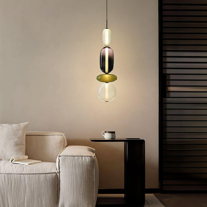 Hanglamp Kandij — gekleurd glas, geïntegreerde led — afbeelding 12