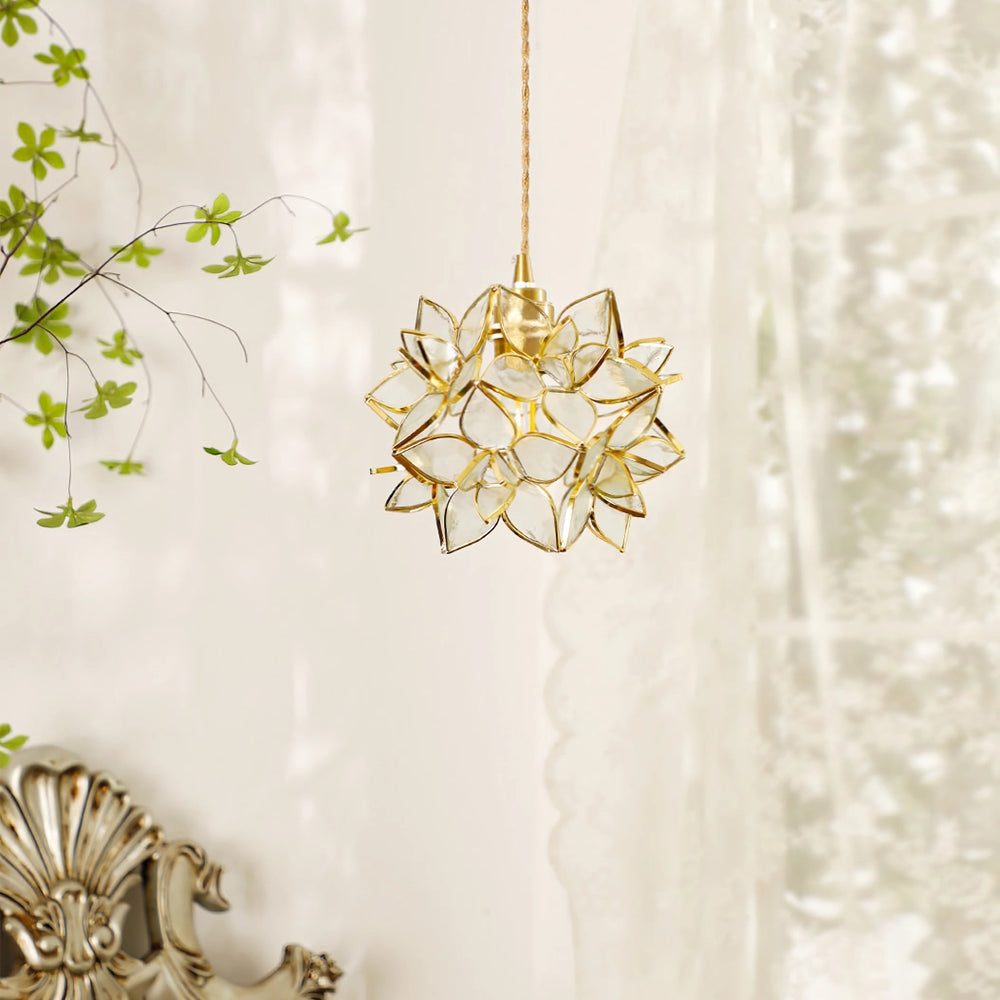 Hanglamp Capiz — schelp en messing, Ø 20 cm — afbeelding 2