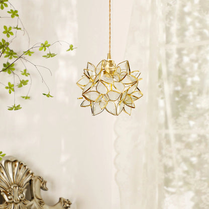 Hanglamp Capiz — schelp en messing, Ø 20 cm — afbeelding 2