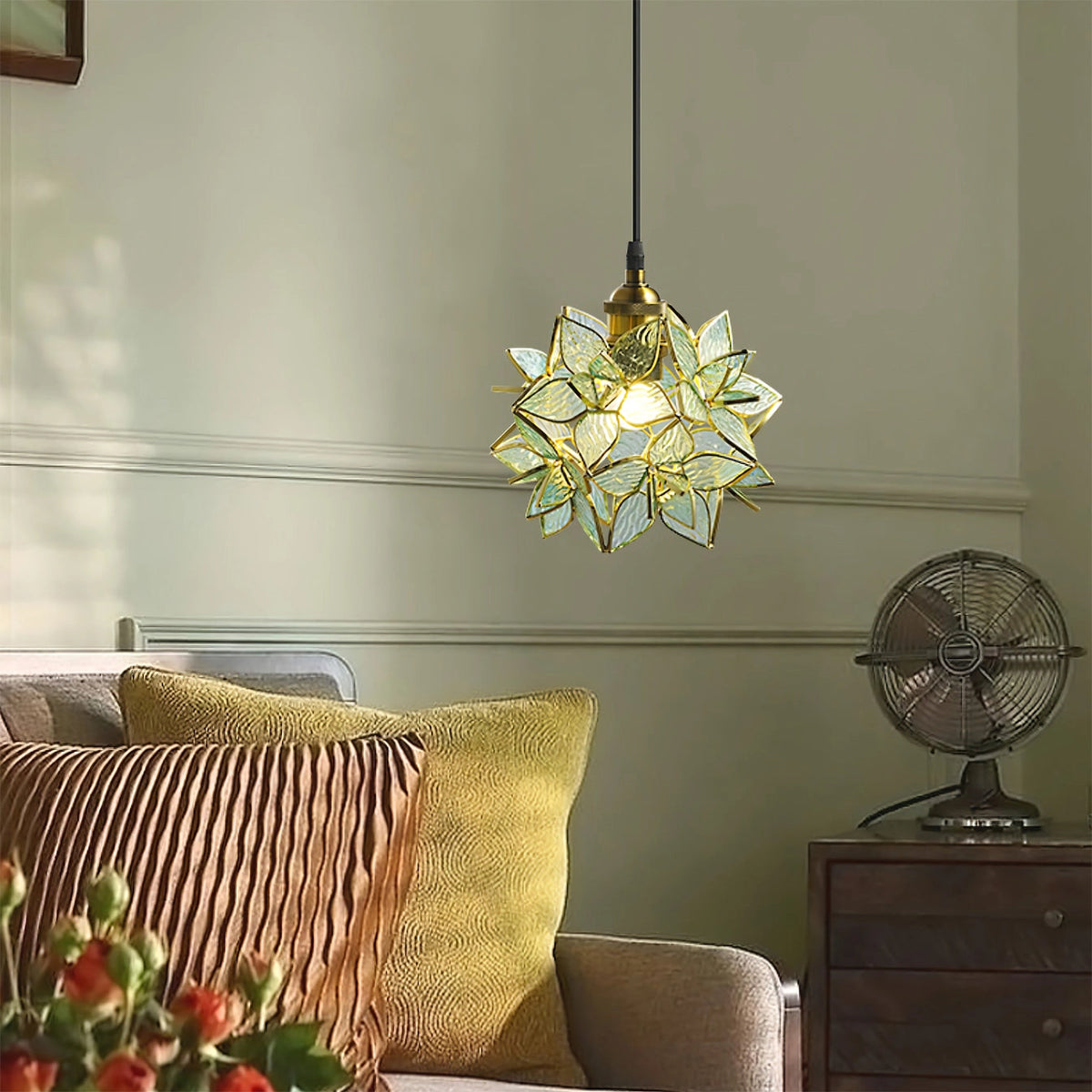 Hanglamp Capiz — schelp en messing, Ø 20 cm — afbeelding 5