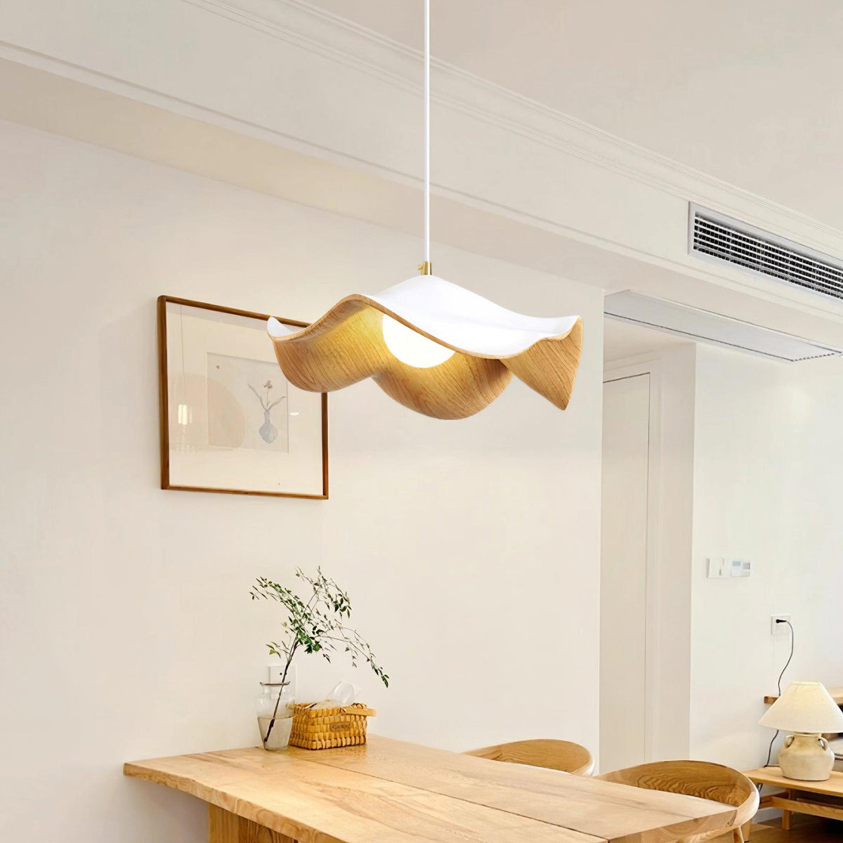 Hanglamp Lotusblad — metaal en hars, fitting G9 — afbeelding 1