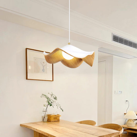 Hanglamp Lotusblad — metaal en hars, fitting G9 — afbeelding 1