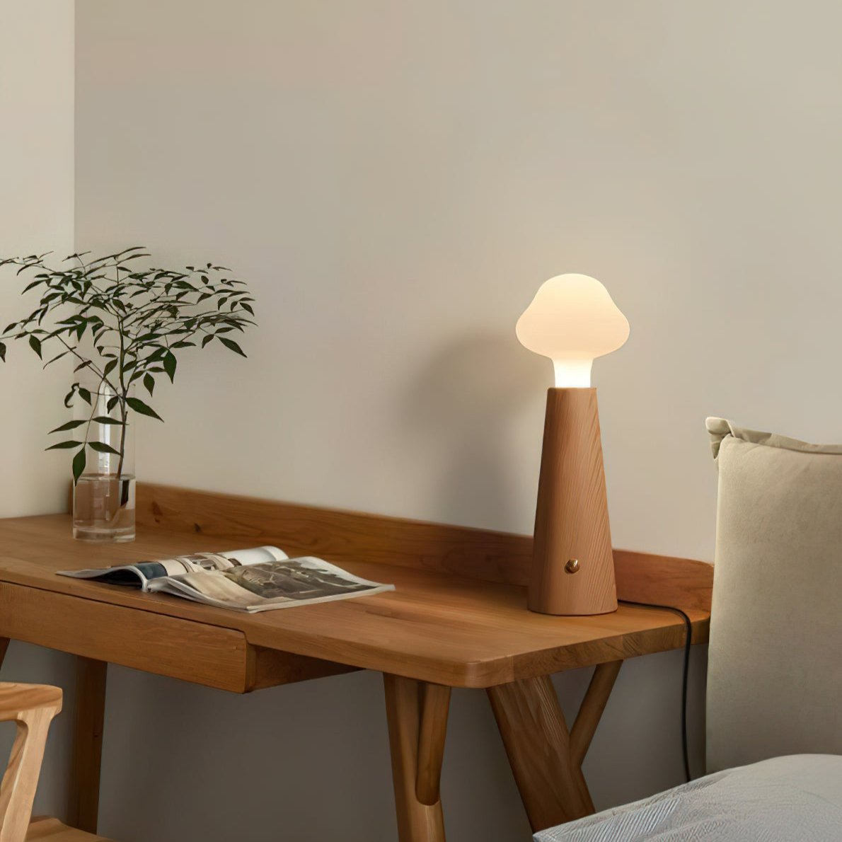 Tafellamp Wolkje — hout en acryl, 6 W led — afbeelding 2
