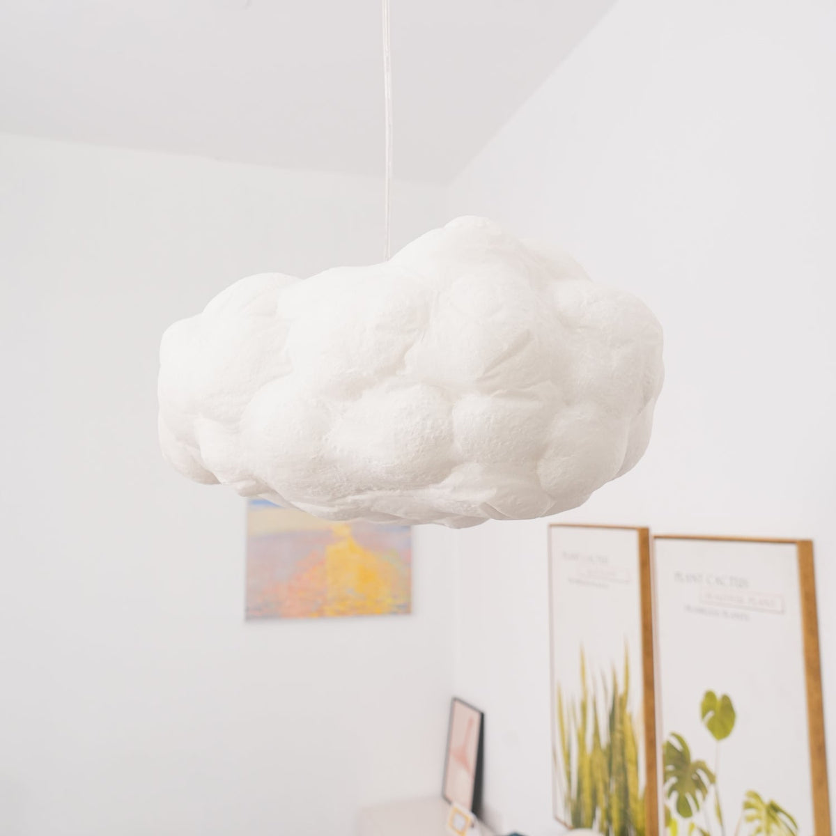 Hanglamp Wolk — katoen en zijdevezel, fitting E27 — afbeelding 3