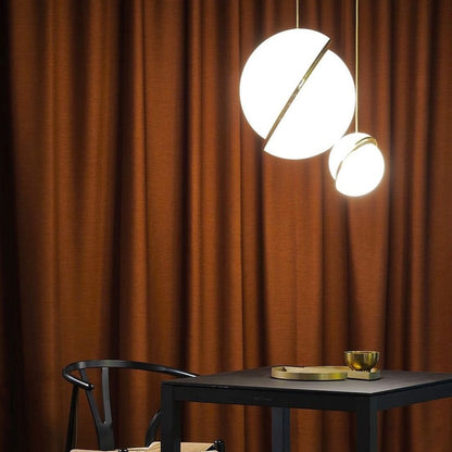 Hanglamp Halvemaan — acryl en messing, drie maten — afbeelding 3